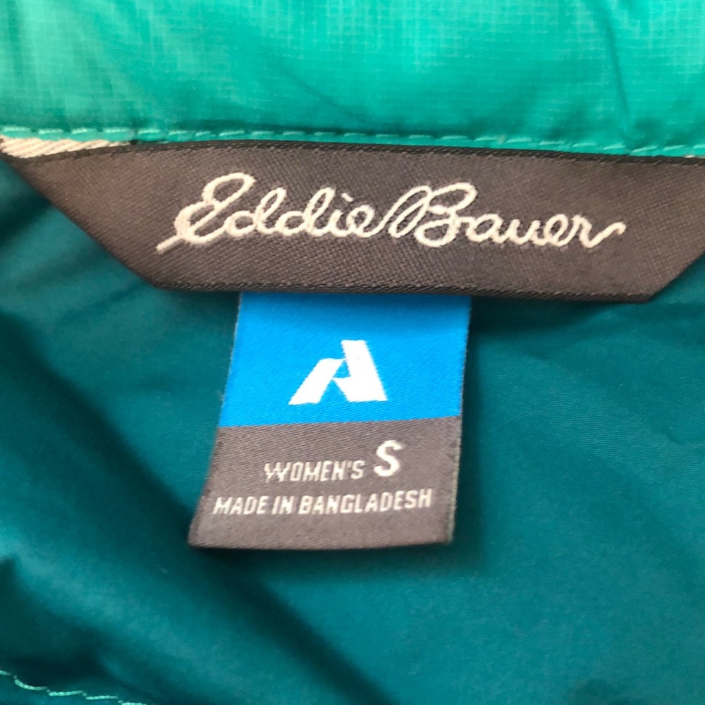 Eddie Bauer Teal Goose Down Puffer Jacket Small - Picture 4 of 6